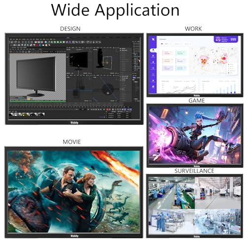 Image of 19 inch Monitor 1440x900 Desktop Monitor 16:10 Screen with HDMI VGA AV BNC USB Port, 60Hz, VESA, Remote Control, Built-in Speaker, Display for PC Computer Laptop