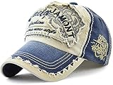 AVASAGS Baseball Kappe für Männer und Frauen, Vintage Baseballmütze Basecap Baseballcap, Outdoor Freizeit Einstellbare Retro Mützen Caps Kappe (B-Blau)