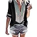 Amlaiworld Women Plus Size Blouse Top Fashion Ladies Deep V-Neck Print Half Sleeve Loose Tops Blouse T-Shirt Tee Tops