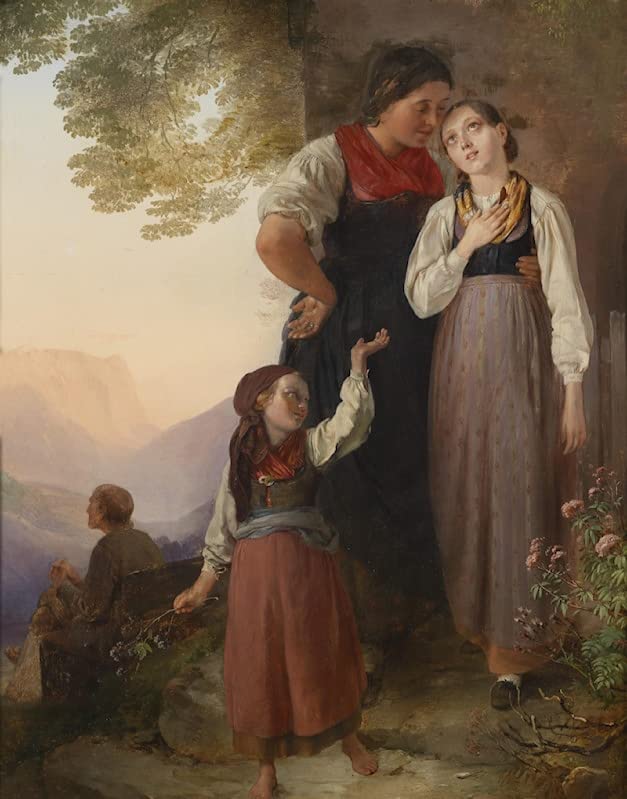 Toile Ludwig Knaus L'Adieu - Impression d'art moderne pour salon 60x90cm