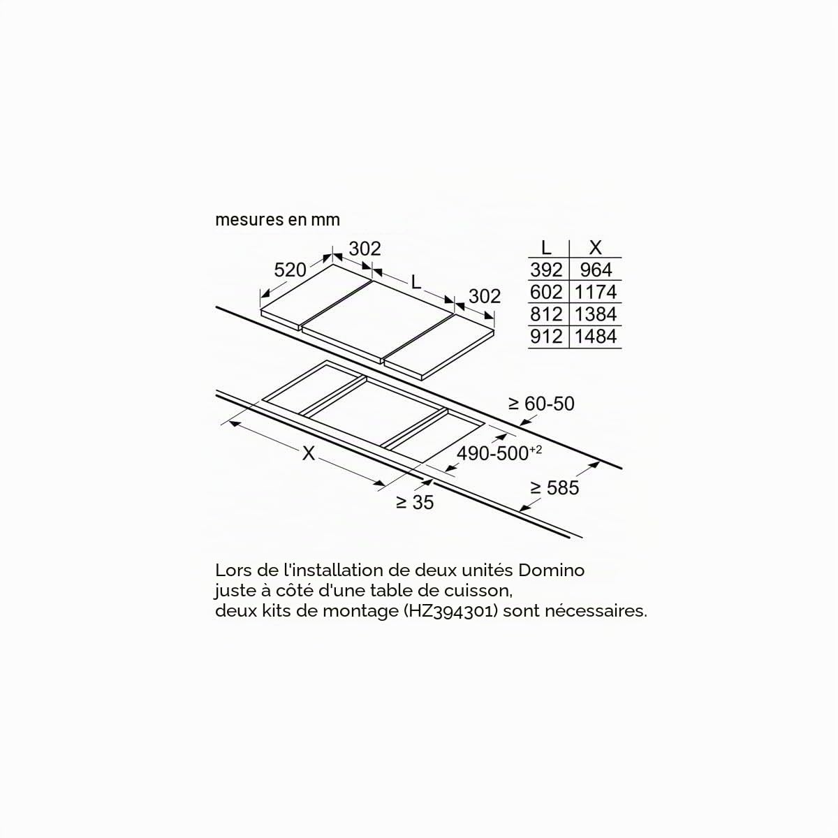 Siemens ET375CFA1E plaque Noir, Acier inoxydable Intégré (placement) Céramique 2 zone(s)