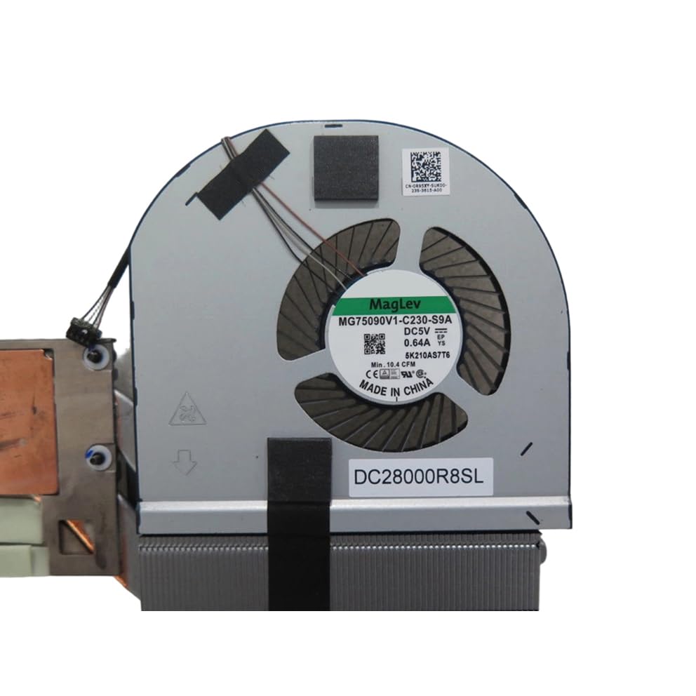 FRUPART New for DELL Precision 7760 0CWGVD CWGVD GDB70-PQ AT30P008ZAL MF75090V1-C240-S9A 0VXTNG VXTNG MG75090V1-C230-S9A 0R95XY R95XY DC28000R8SL Laptop Heatsink&Fan