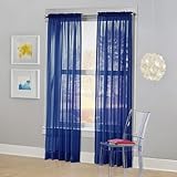 No. 918 Calypso Sheer Voile Rod Pocket Curtain Panel, 59