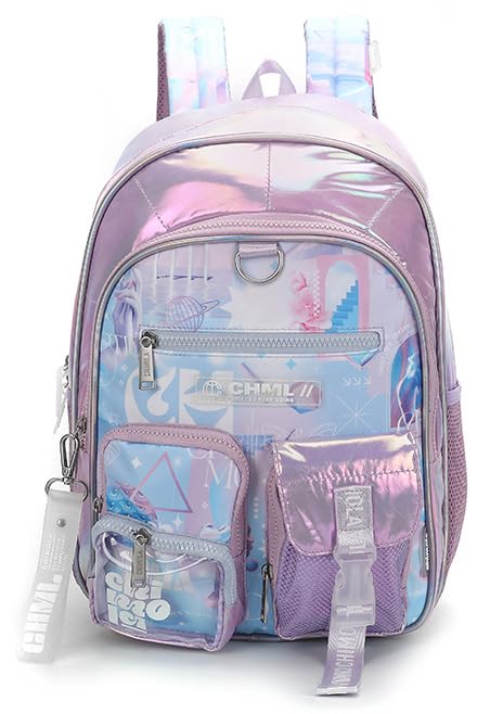 CHIMOLA Unisex Çocuk Sırt Çantası, Mor, M