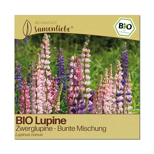 Samenliebe BIO Zwerglupinen Samen | Lupine - bunte Mischung - samenfestes BIO Saatgut
