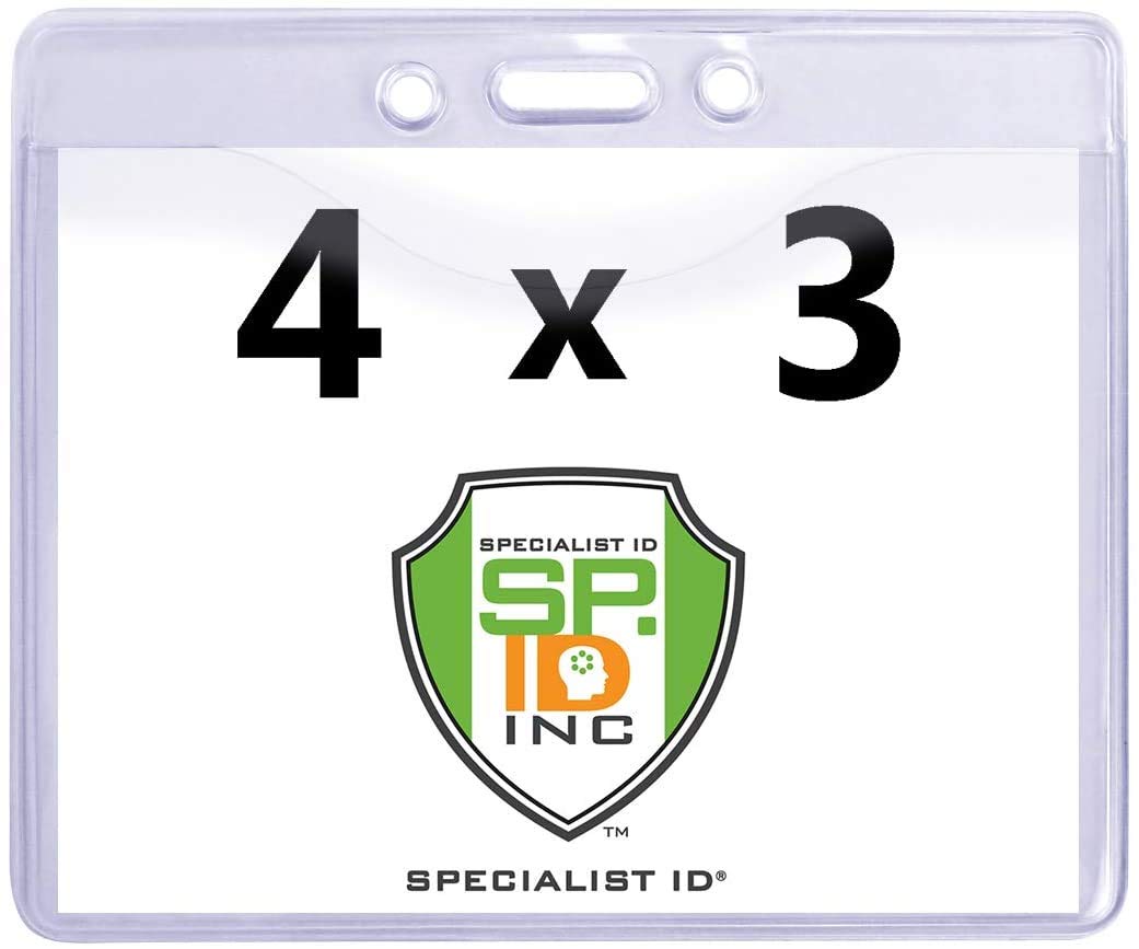 Heavy Duty Premium 4 x 3 orizzontale convenzione badge Holder by Specialist ID, venduto singolarmente