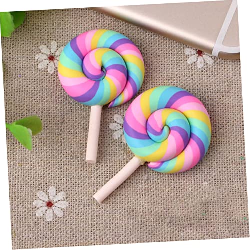 Décorations de lollipops polymère pour miniatures créatives et customisation DIY - 4