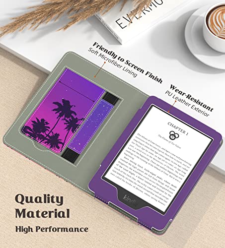 Image of MoKo Case for All-New 6 inch Kindle(11th Generation, 2024 /2022 Release) /(10th /8th Gen, 2019 /2016), Ultra Lightweight PU Shell Cover with Auto Wake /Sleep for Kindle 2024, Hawaii Sunset