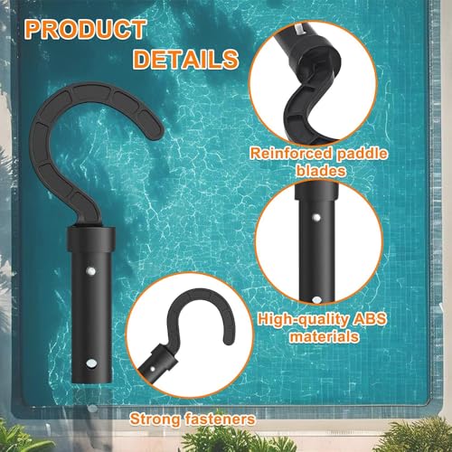 TUIBEIDAMAI Haken für Poolroboter mit Teleskopstange 185 cm, Zubehörhaken Für Pool Saugroboter, Pool Reinigungszubehör Haken, Generisch Haken für Poolreiniger Roboter Zubehör für Alle Poolroboter – Bild 5
