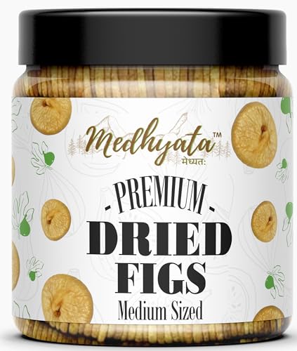 Image of Premium Dried Afghani Anjeer Jar Pack | Dried Figs | Rich Source of Fibre Calcium & Iron | Low in calories and Fat Free | Non-GMO Dried Anjir (400)