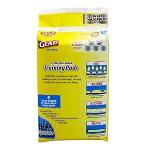 Glad for Pets Heavy Duty Ultra-Absorbent Activated Charcoal Puppy Pads with Leak-Proof Edges | Pee Pads for Dogs | Perfect for Training New Puppies, Black, 24 Count