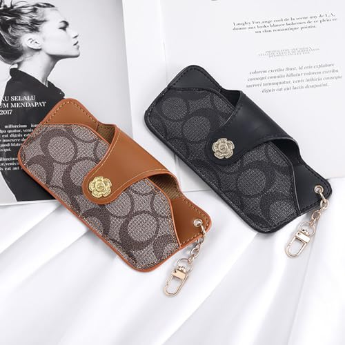 Image of kytasryl Soft Leather Sunglasses Bag,Travel Sunglass Holder Eyeglass Case Portable Slim Sunglasses Pouch