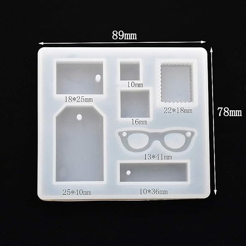 Vista 14 de Molde de silicona para formas de joyas para moldear, moldes de resina para aretes de oreja, moldes de resina epoxi (6 unidades)