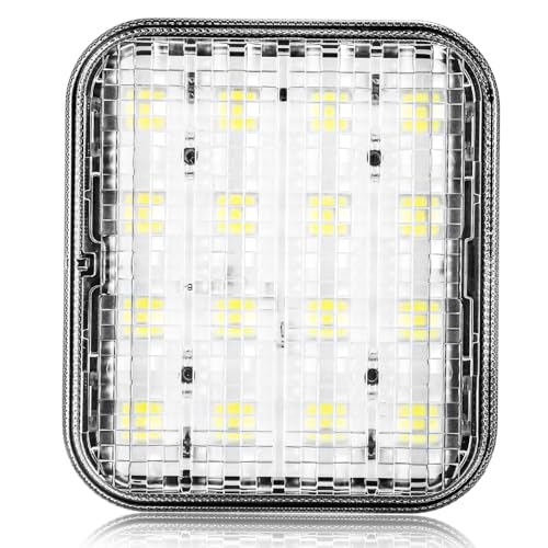 ETUKER 1x Rückfahrscheinwerfer Anhänger LED 12v 24v Wasserdicht Zulassung Rückleuchten Anhänger für Traktor KFZ Caravan