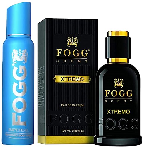 Image of Fogg Xtremo Scent For Men, 100ml And Fogg Sprays Fragrance Body Spray For Men Imperial, 150ml