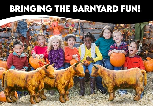 Image of Highland Inflatable Cow, Decorations for Birthday Party Supplies, Cow Wild West Farm Theme Gift Toy, Blow Up Bull UFO Cow Decor, Inflables Para Fiestas Buffalo Balloon, Bison Ox Fun Decoy