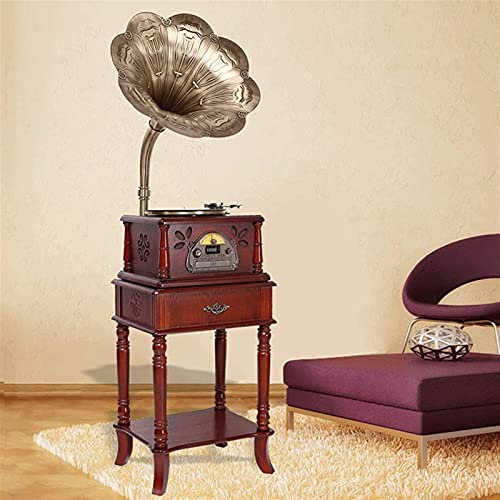 Tourne-Disque rétro Tourne-Disque Tout en Un phonographe Vintage Gramophone nostalgique avec klaxon en cuivre, contrôle… - Les Beatles, Paul McCartney, John Lennon, RIngo Starr, George Harrison Tourne-Disque rétro Tourne-Disque Tout en Un phonographe Vintage Gramophone nostalgique avec klaxon en cuivre, contrôle… – Image 4