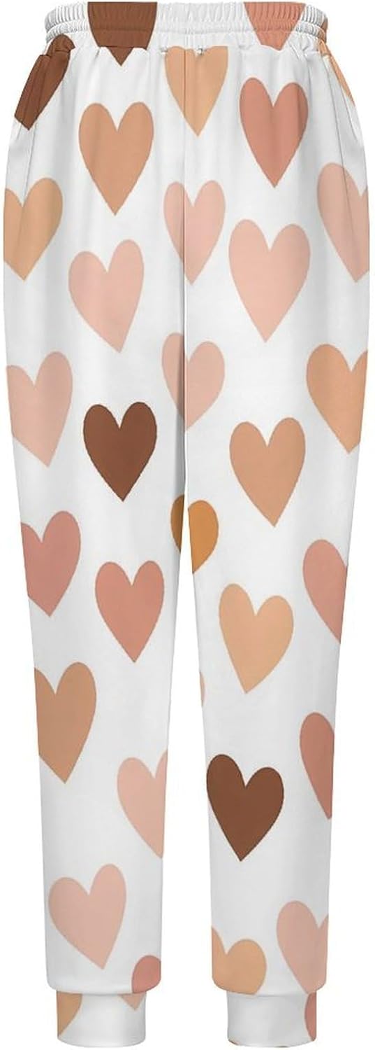 Skin Tone Heart Shape Pattern Men Pants Lightweight Sweatpants Joggers Pant 4XL