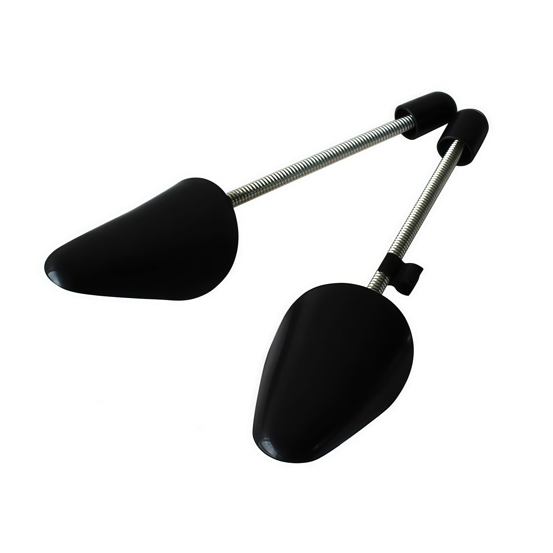 Elandy 1 Pair Plastic Practical Men and Women Portable Traditional Shoe Tree Shaper Boot Holder Stretcher With Tension Spring Coil Black (Men(UK Size 5-13.5))