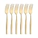 Produktbild icxox Tafelgabeln Menuegabel-Set 6 Stück, 20,7cm, Edelstahl 18/10 (Gold)