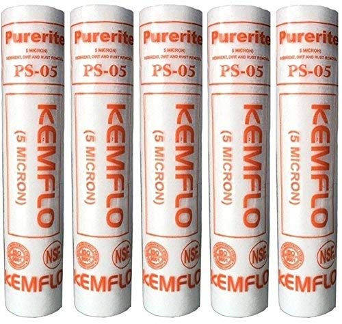 Shapure Purerite AdvanceSpun Filter for RO Purifiers (pack of 5,White, 10-inch)-image-24