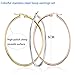 FIBO STEEL 3 Pairs Stainless Steel Large Hoop Earrings Set for Women 50mm