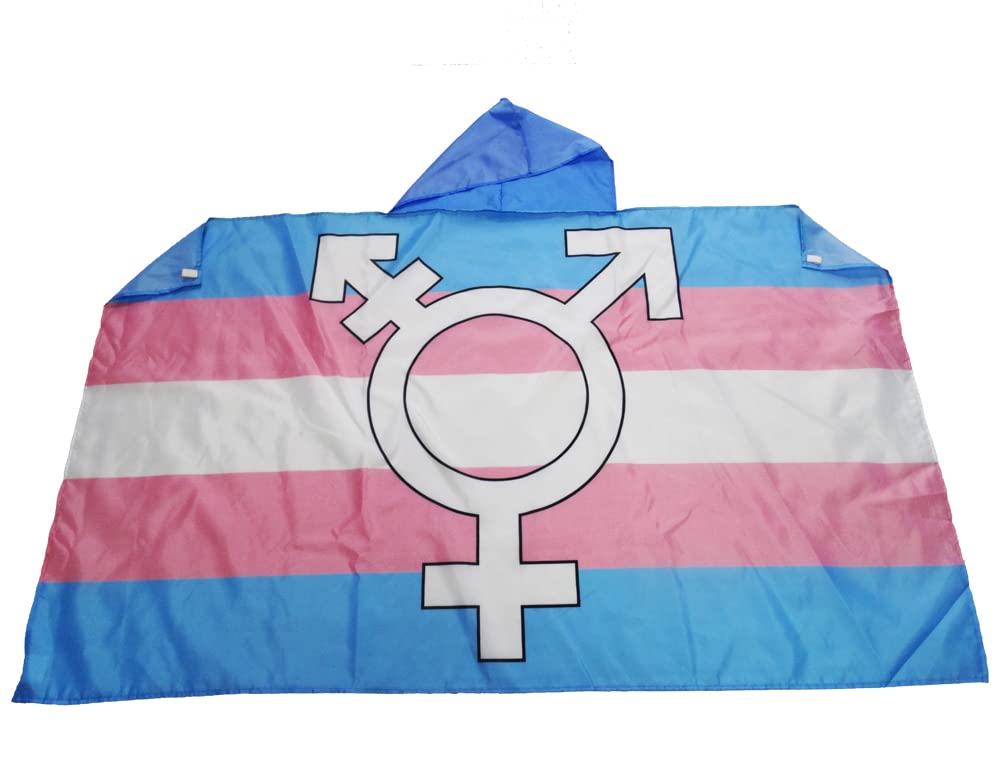 AZ FLAG Transgender Symbol Cape 150x90 cm Rainbow Light Polyester