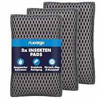 LICARGO Insektenschwamm Auto 3er Set – Mikrofaser-Waben für lackschonende Reinigung – Entfernt Insektenreste, Vogelkot & Baumharz von Glas, Lack & Kunststoff – Fliegenschwamm Auto 13 x 8 cm