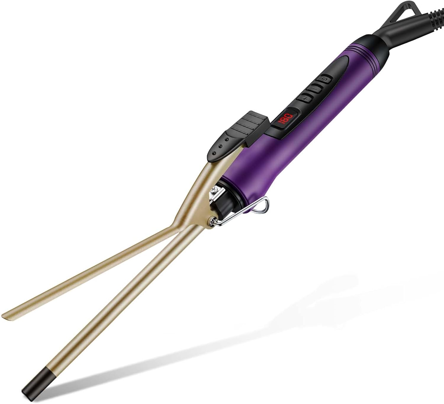 3/8 Inch Small Curling Iron Wand for Short & Long Hair, Ceramic Small Barrel Curling Iron Tiny Curling Wand with Adjustable Temperature, Include Heat Resistant Glove