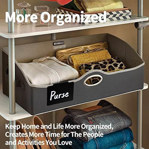9 Pack Basket Bin Label Clip on Removable Plastic Basket Bin Label Holders Kitchen Pantry Basket Label Clip with White Chalk Markers for Storage Fabric Bin Basket Box Hanging Bin Label Clips