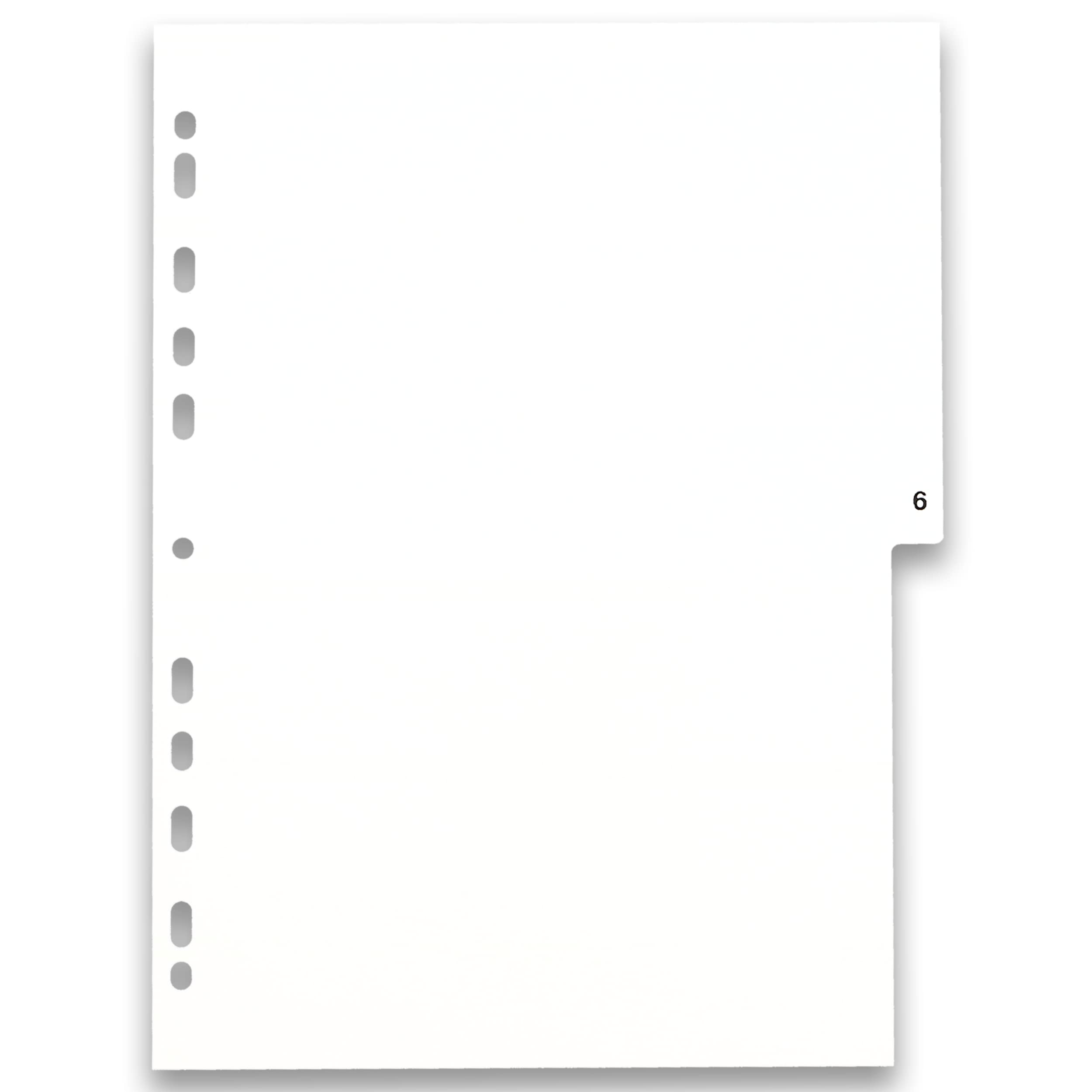 Oxford 100204769 - Divisori in Plastica, Numeri, 1 - 12, 25 Register, Bianco