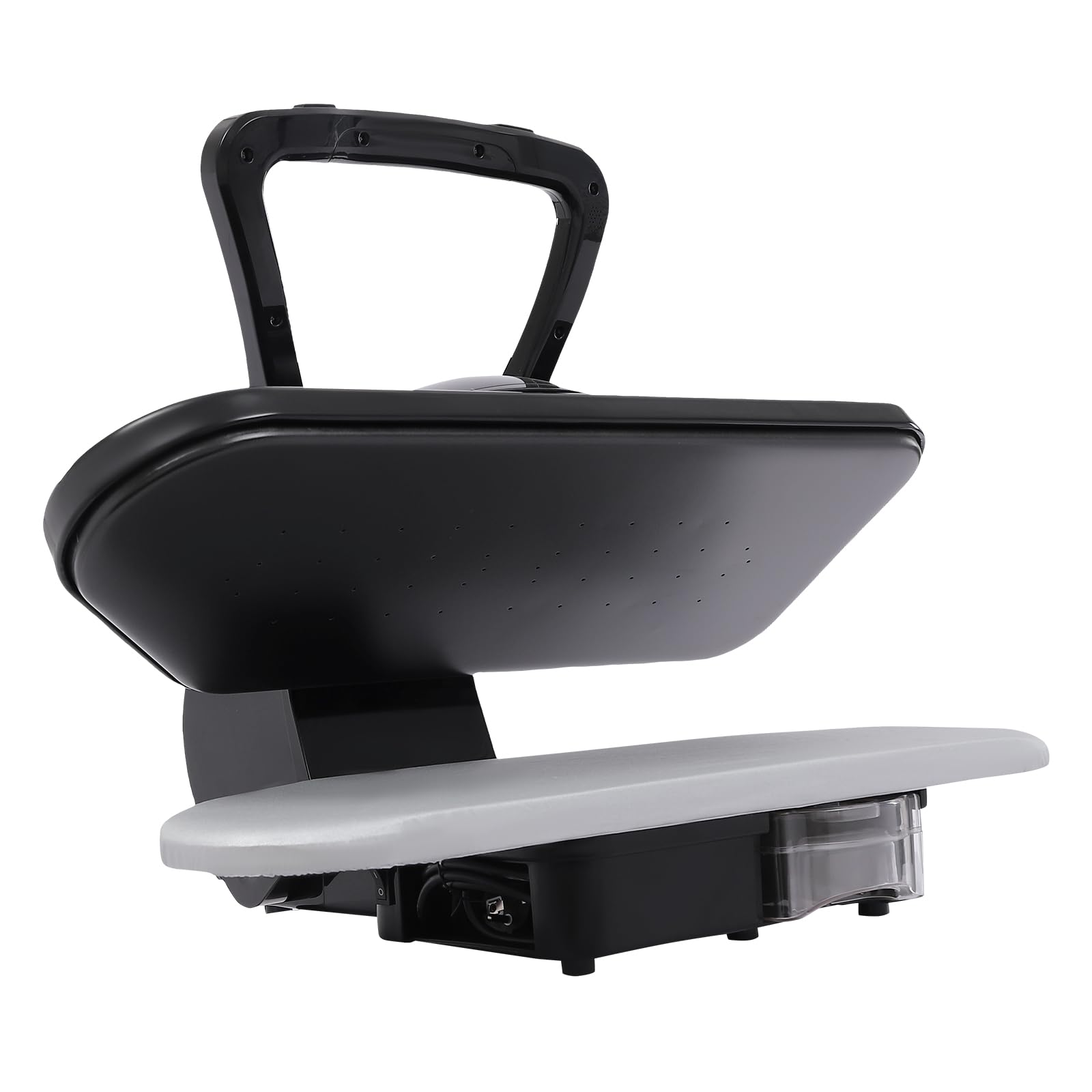 Intelligent Steam Press, Digital Steam Press with 5 Fabric Settings, 1600W Steam Iron Press Digital with Touch Screen for Clothes, Sheets, Nylon, Silk, Wool, Cotton, Overheating Protection (Black)