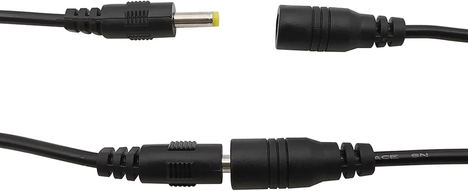 2/5Pcs 4.0x1.7mm DC Male Female Connectors Power Supply Extension Cable Cord Wire(Male,5Pcs)