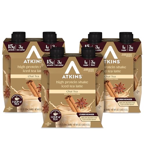 Chai Tea Latte Flavored Protein Shake, High Protein Shake, Low