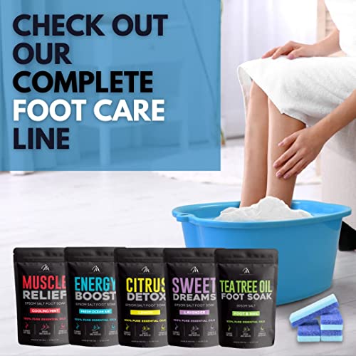 Mantello Foot Soaking Tub- EXTRA LARGE Pedicure Bowl - Foot Bath Basin - Home Foot Spa (Black)