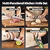 CoquusAid Kitchen Knives Set, 4 PCS Professional Chef Knife Set, Razor Sharp High Carbon Stainless Steel Knife Set, Ergonomic Handle Design, Ideal for Everyday Home Use, Perfect Gifts for Kitchen