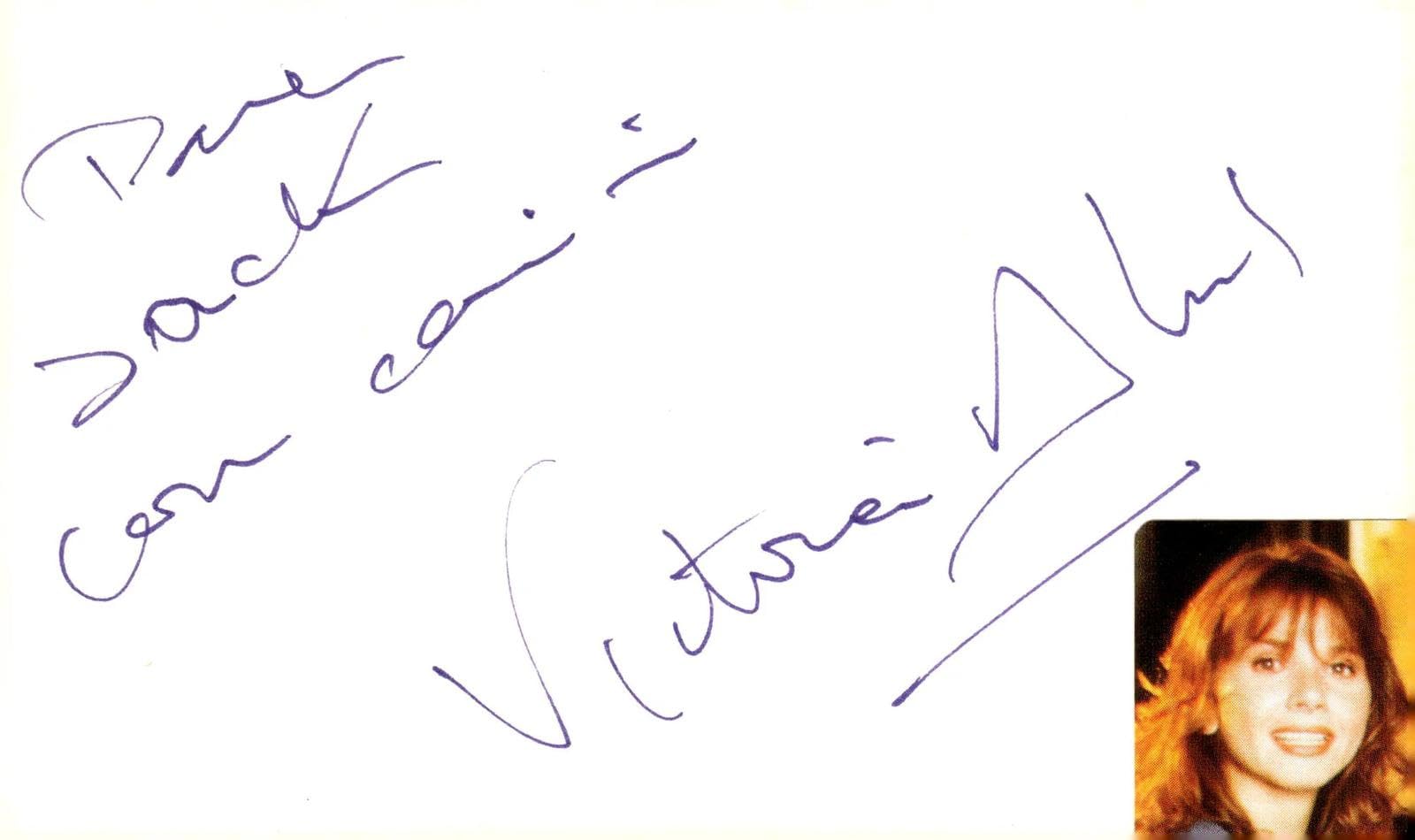 Victoria Abeil Signed Auto 3x5 Index Card No News from God - NHL Cut Signatures