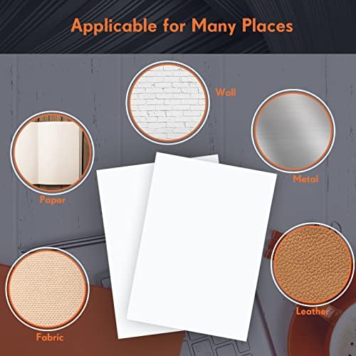 50 Pieces Double Sided Adhesive Sheets White Double Sided Tape Sheets Clear Sticky Strong Adhesive Tap Sheet for Crafts with White Liner for Photo Albums DIY Arts Handbook Making Home Decoration, A4
