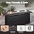 SUNSHINE VALLEY Propane Gas Fire Pit Table 57" 0utdoor Firepit Table Rectangular Wood-Like Tabletop with Glass Rock, Black Outdoor Fire Pit for Patio Outdoor Outside Garden Backyard Deck