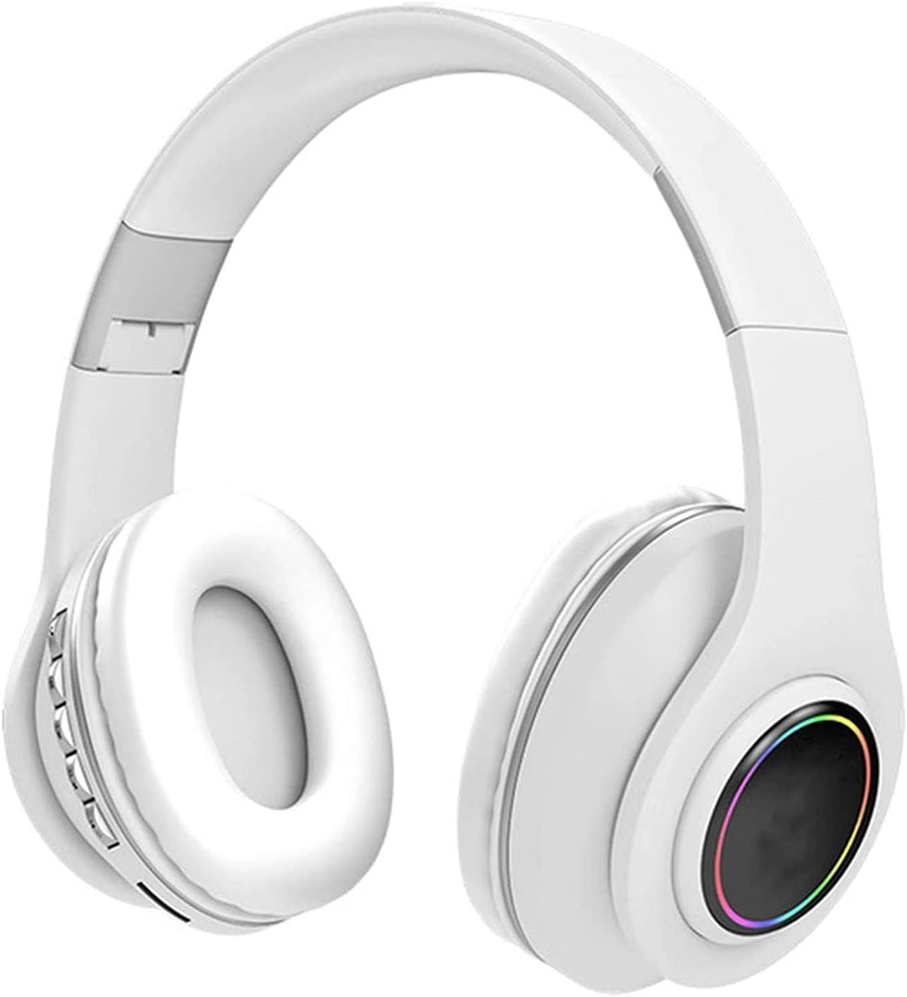 Auriculares for niños - Auriculares intrauditivos estéreo Plegables sin enredos de 3,5 mm for niños/Adolescentes/niños/niñas/Escuela/Viaje en avión/Tableta (Color : White)