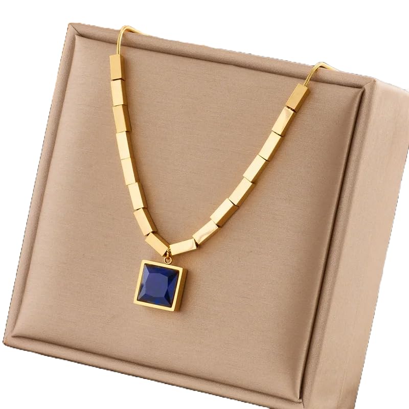 Purple Secret Midnight Charm Necklace For Women with Faux Sapphire, Classy Necklace, 18K Gold Plated Necklace, Best Gift for Girlfriend, Gifts for Women, Birthday Gift for women (B0CYHHTSCS) Amazon Price History, Amazon Price Tracker
