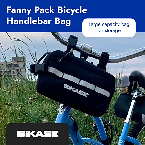 Hipster By Bikase - Bike Bag, Fanny Pack & Bicycle Handlebar Bag - Multipurpose Bike Pouch For Handlebars, Mounts As A Frame Bag Waterproof, Handle Bar Cycling Accessories #TOP1