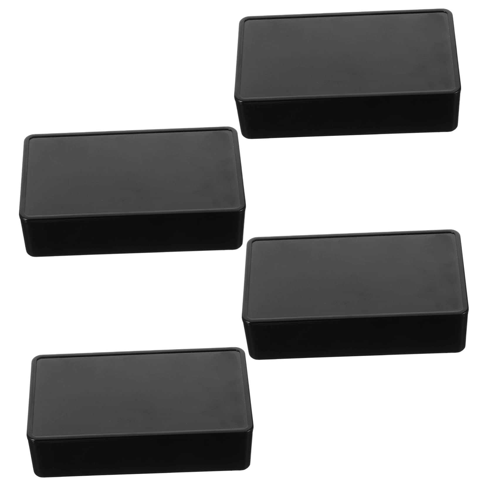 DOITOOL 5 Ensembles Boîtier D'installation D'alimentation Coffre De Rangement Caisse Rangement Boîtes De Jonction Petit Coffret En Plastique Boîtes Pour Projet Black 4 Pièces * 5