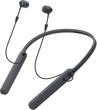 Sony WI-C400 Wireless in-Ear Neck Band Headphones with 20 hrs Battery Life, Light Weight, Bluetooth Headset with mic for Phone Calls, Vibration Notification, Work from Home, Tangle Free Cable (Black)