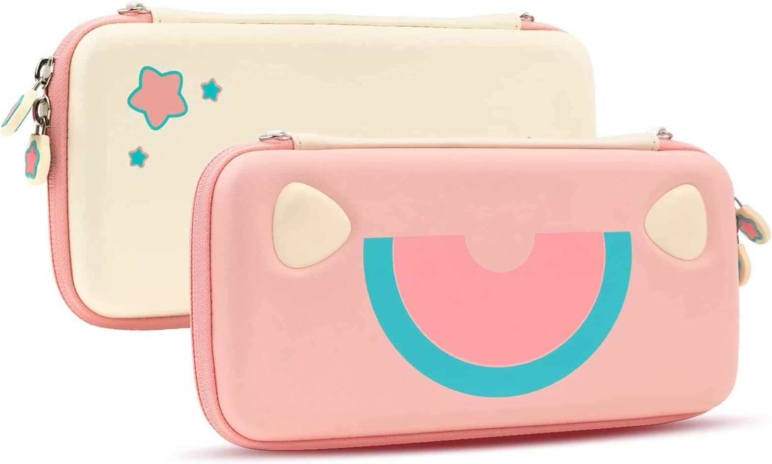 Geekshare Watermelon Cat Carry Case Compatible with Nintendo Switch/Switch OLED - Portable Hardshell Slim Travel Carrying Case fit Switch Console and Accessories
