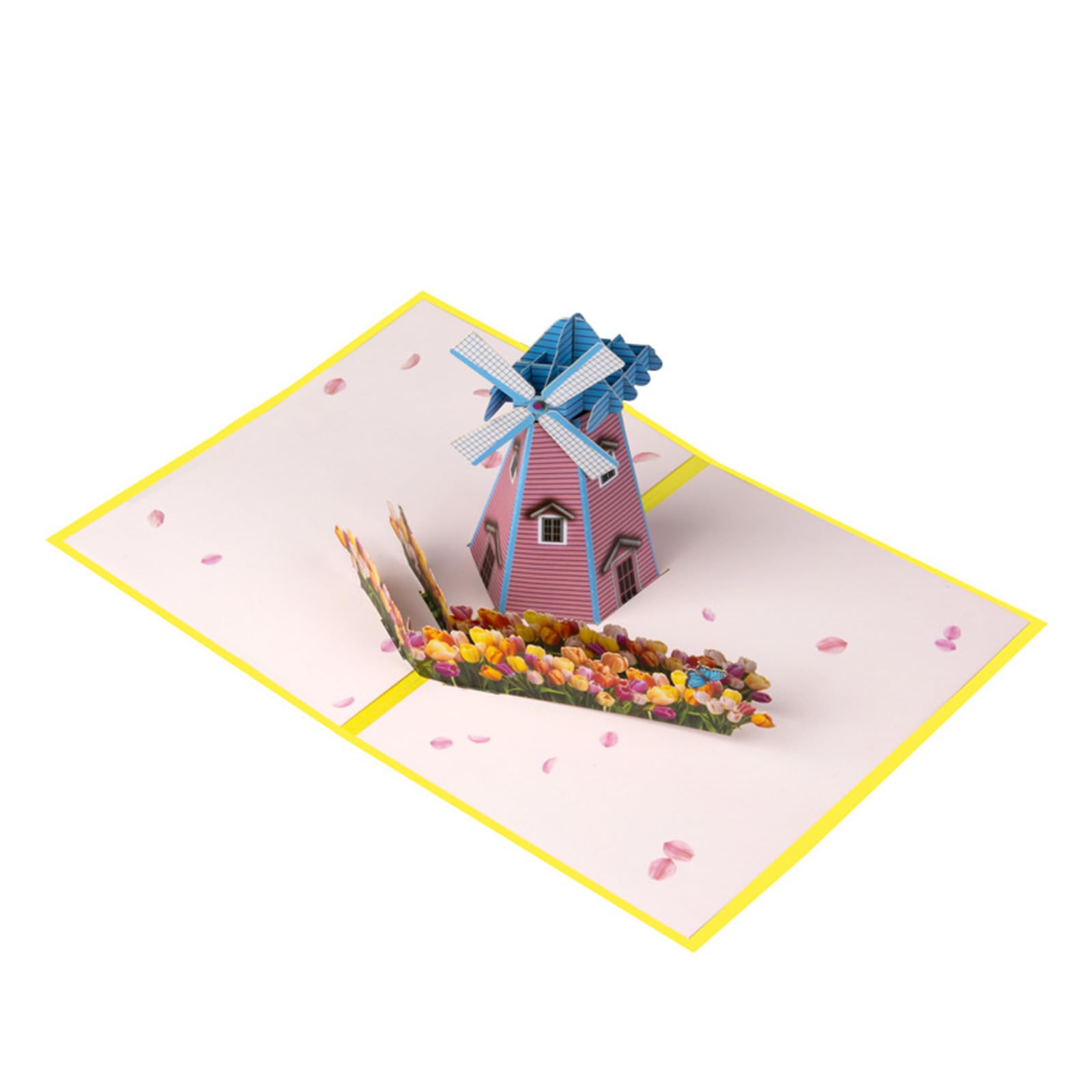 Elnwnnkc 3D Foldable Greeting Card Artistic 3D Foldable Card with Colorful Flowers Personalized Surprise for Lover Teacher Appreciation Cards