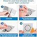 wudianbanCC Cutable Shower Drain Hair Catcher,Disposable Shower Drain Sticker,Drain Hair Catcher, Easy to Stick,Suitable for Bathroom, Bathtub,Kitchen L 393.7''*W3.93 ''