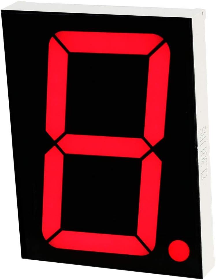 uxcell Common Anode 10 Pin 1 Bit 7 Segment Display 3.39 x 2.56 x 0.47 Inch 3" Red LED Display Digital Tube