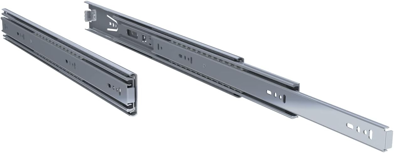 TCH Hardware - 1 Pair Heavy Duty 26-Inch Drawer Slides | Full Extension with Over Travel | Heavy Duty Steel Drawer Slide - 130lb Load Capacity | Side Mount Ball Bearing Drawer Rails