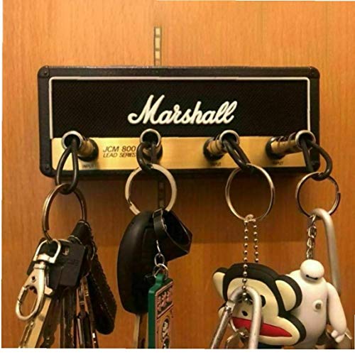 Titular De La Titular De La Clave De La Moda De Montaje En Pared De La Guitarra De La Vendimia Del Megáfono Llavero Base Elegante Simulación De Amplificador De Guitarra Clave Para La Decoración Del